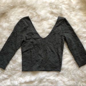 Abercrombie & Fitch Grey Cropped Top